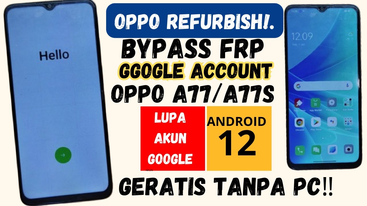 BYPASS FRP GOOGLE ACCOUNT OPPO A77 A77S ‼️ DONE TANPA PC