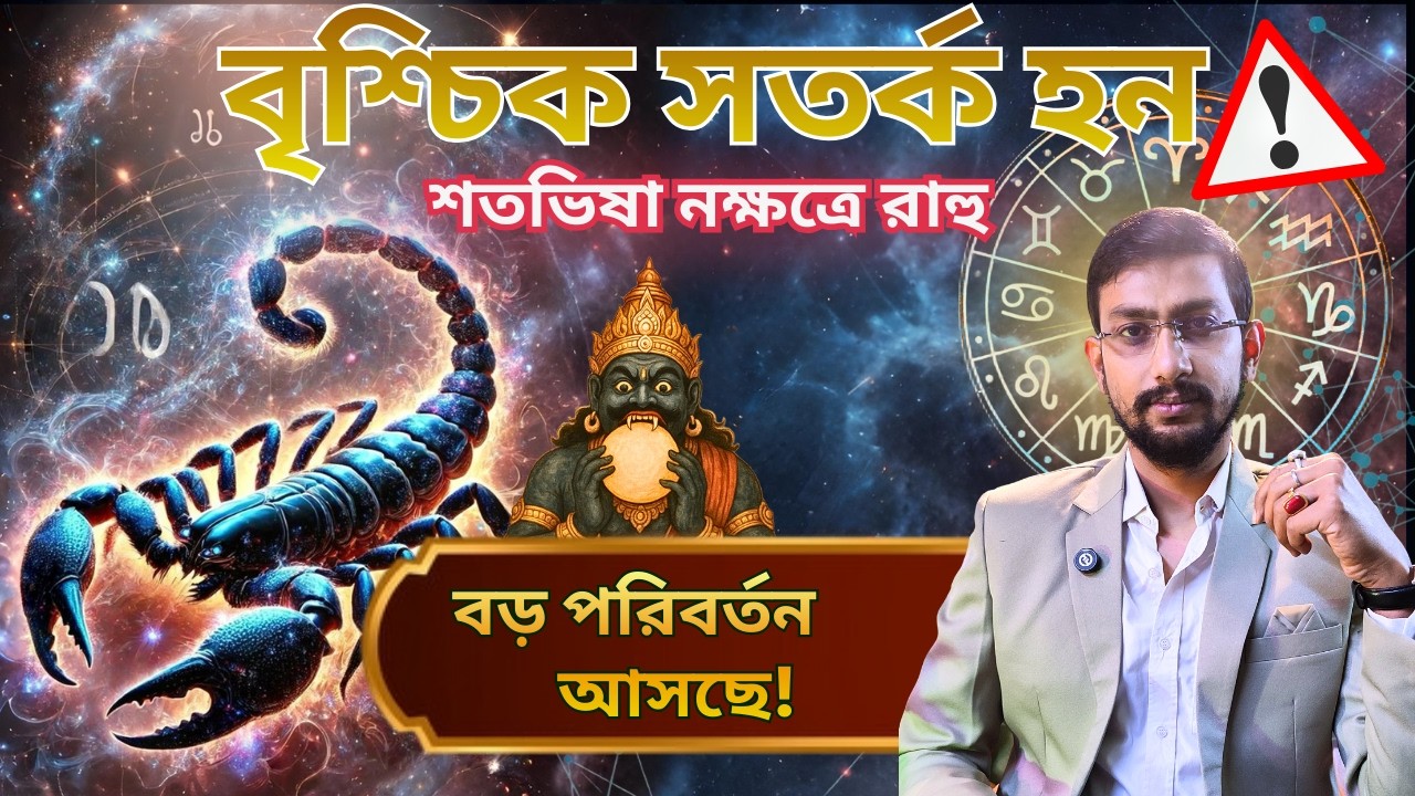 শতভিষা নক্ষত্রে রাহু ⚠️ বৃশ্চিক রাশির জীবনে হঠাৎ বড় পরিবর্তন!| Scorpio Rahu Effect for own Nakshatra