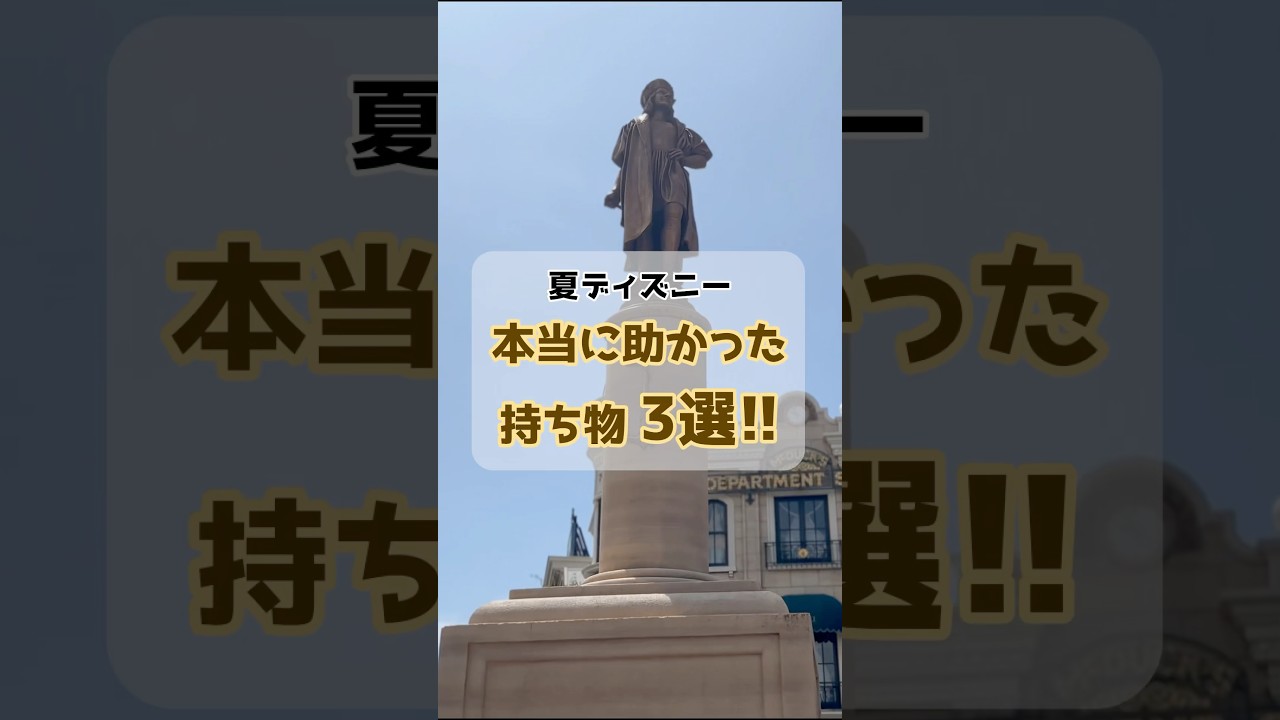 夏ディズニー【持っていって本当に助かった持ち物3選】 #disney