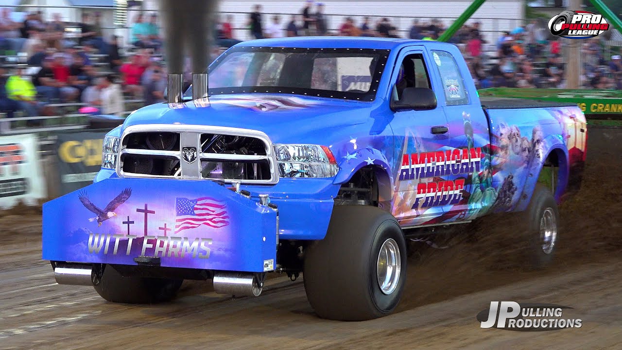 Truck Pulling 2024: Super Stock Diesel Trucks pulling at the Junction Town Showdown - Osceola, IA