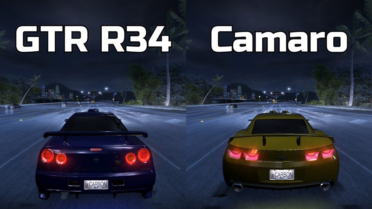 Nissan Skyline GTR R34 vs Chevrolet Camaro - Need for Speed Carbon (Drag Race)