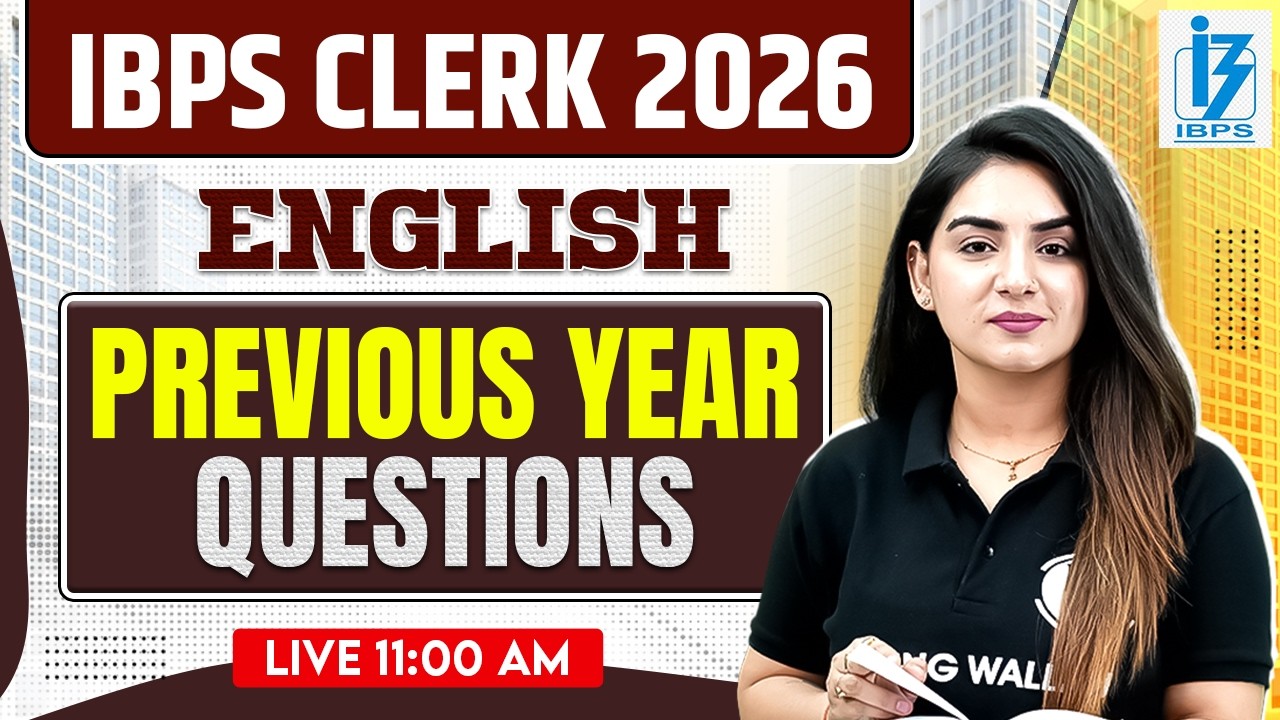 IBPS Clerk 2026 English PYQs | Previous Year Questions with Solutions | by Anchal Ma'am