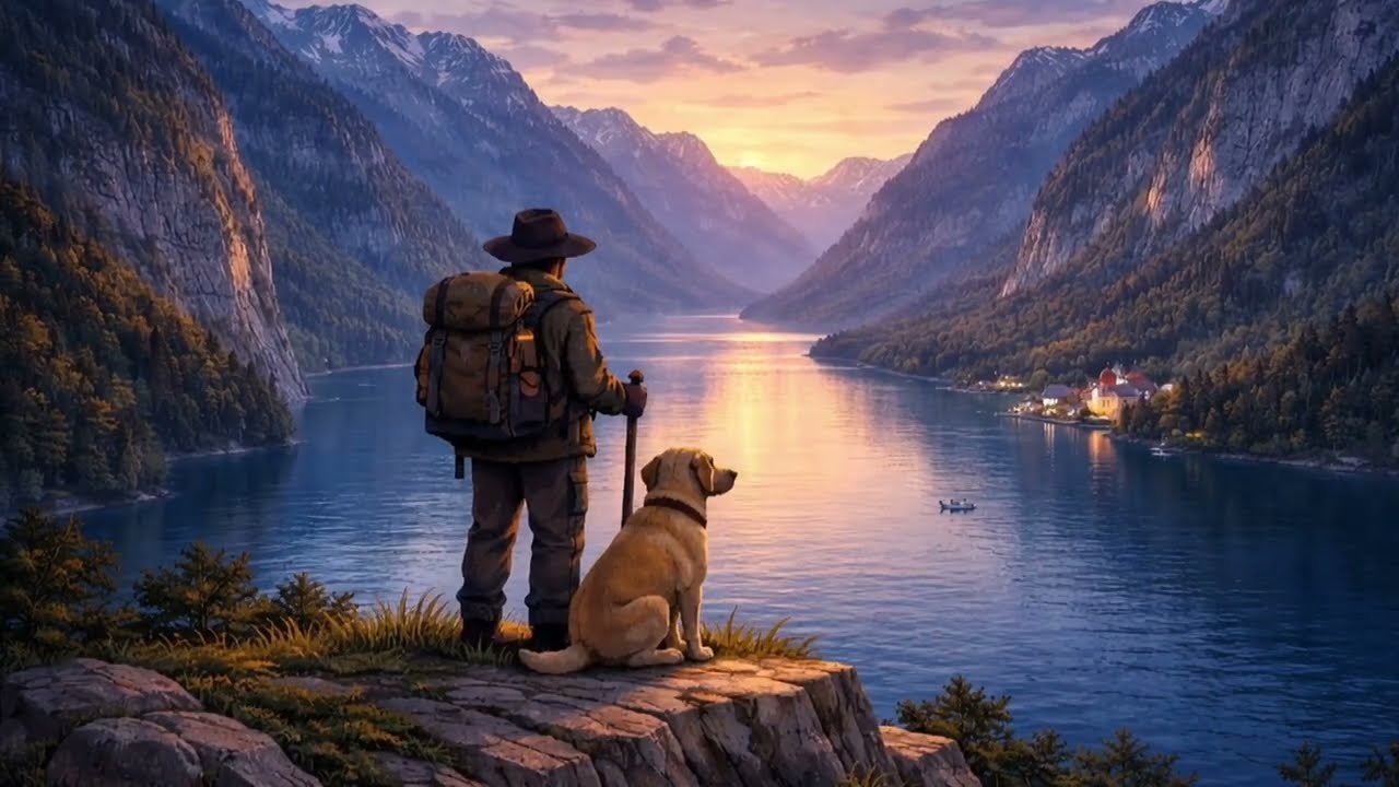 Alpine Lo-Fi at Sunset 🌄 Calm Ambient Beats for Relax, Study, Sleep & Focus