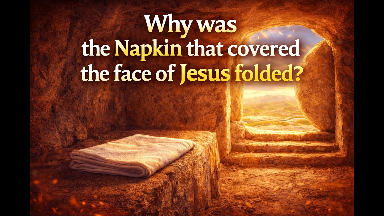 Why was the Napkin that covered the face of Jesus folded?