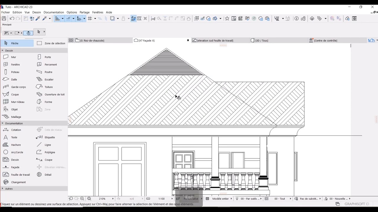 Modification d'une façade dans ArchiCAD