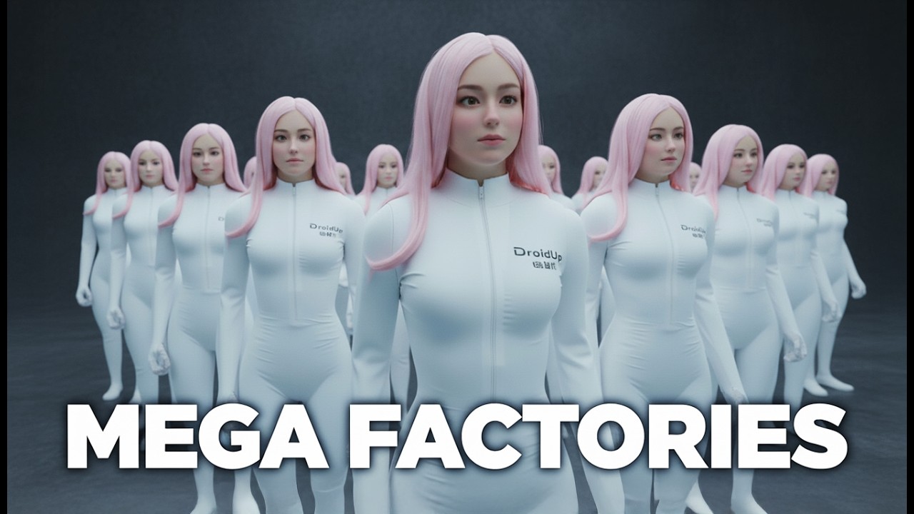 Китайские мегафабрики человекоподобных роботов: потрясающие человекоподобные роботы