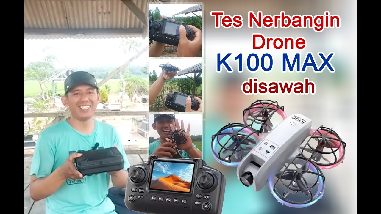 Tes Nerbangin Drone K100 MAX Di Sawah @Semua Orang