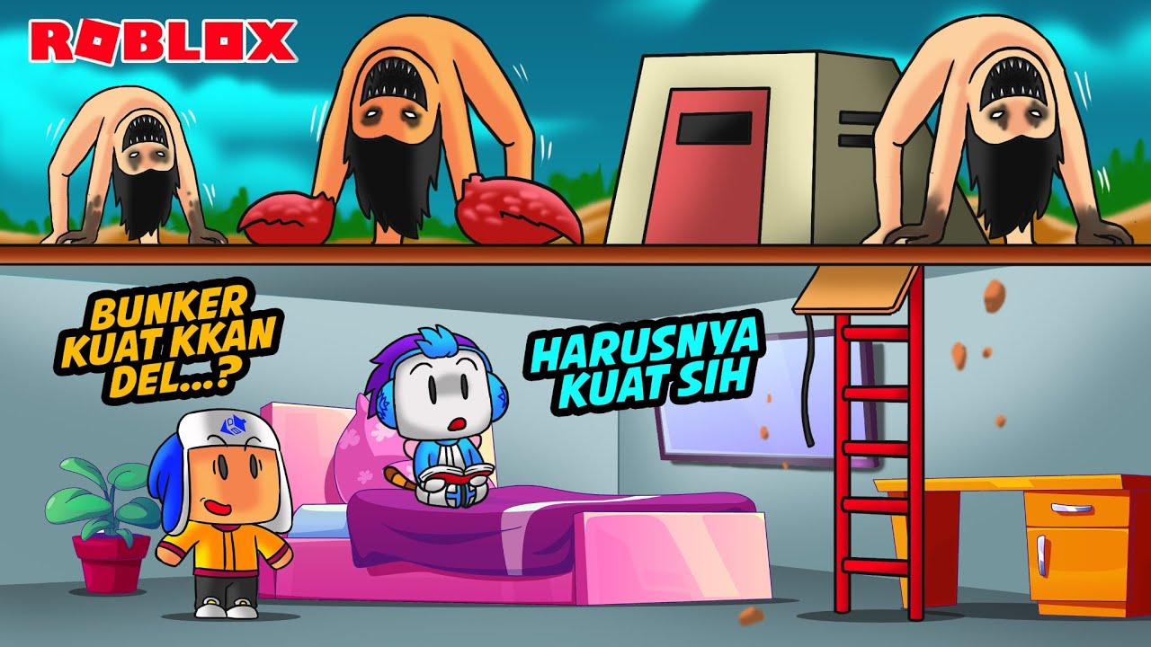 BABY DEL DAN MOCIL BUAT BUNKER ANTI SETAN KAYANG MENYERAMKAN DI ROBLOX!!