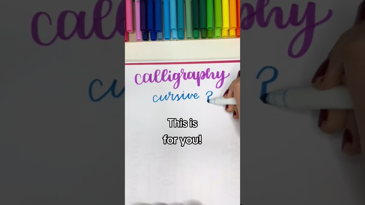 How To Do Calligraphy WITHOUT Knowing Cursive! #calligraphy #calligraphytutorial #easycalligraphy