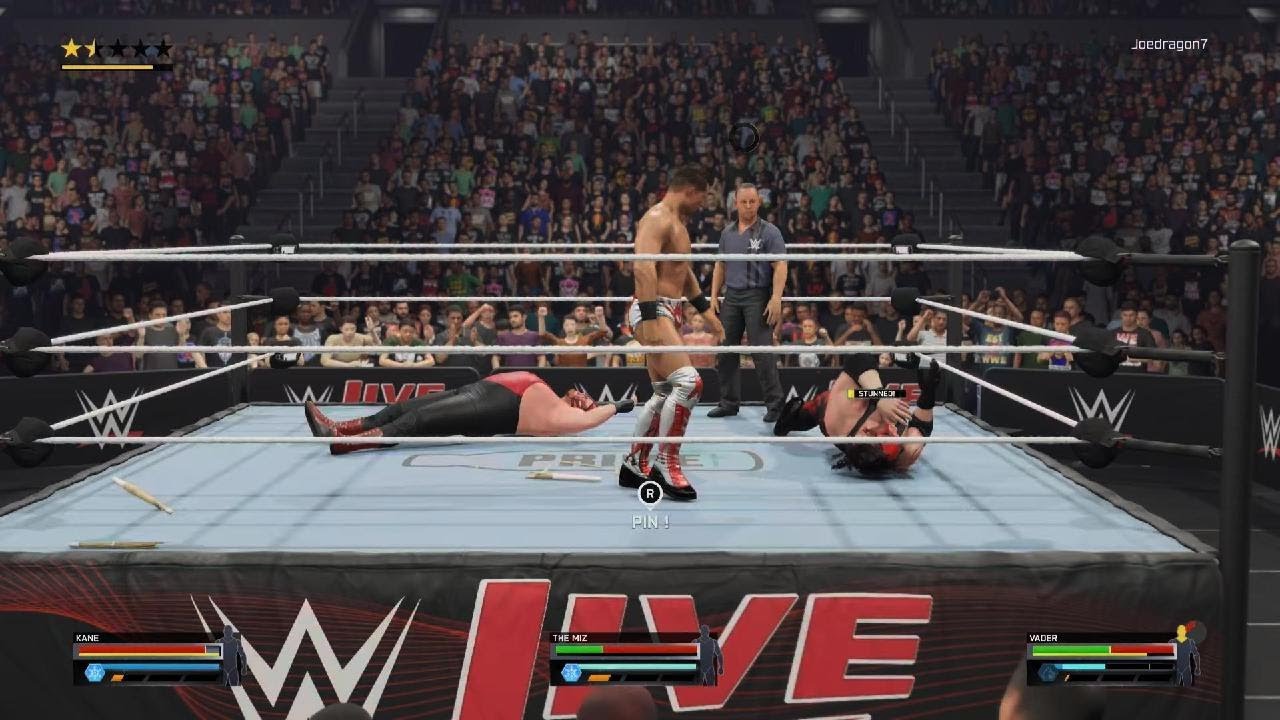 WWE TRIPLE THREAT miz,vader,kane