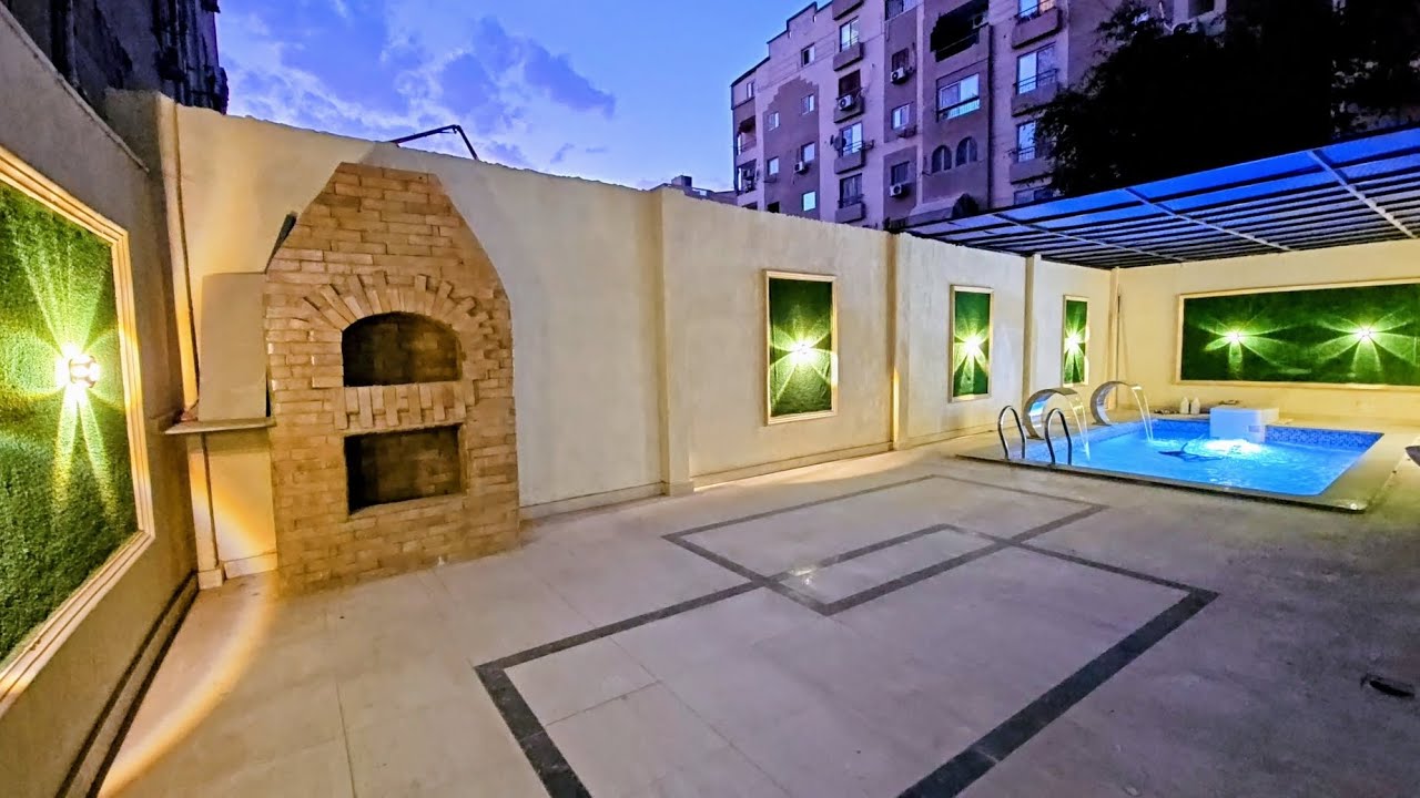 شقة للبيع أرضي بحديقة ✨️ بحمام سباحة 🏊‍♂️ بحدائق الأهرام | 220م تشطيب سمارت👌عرض حصري