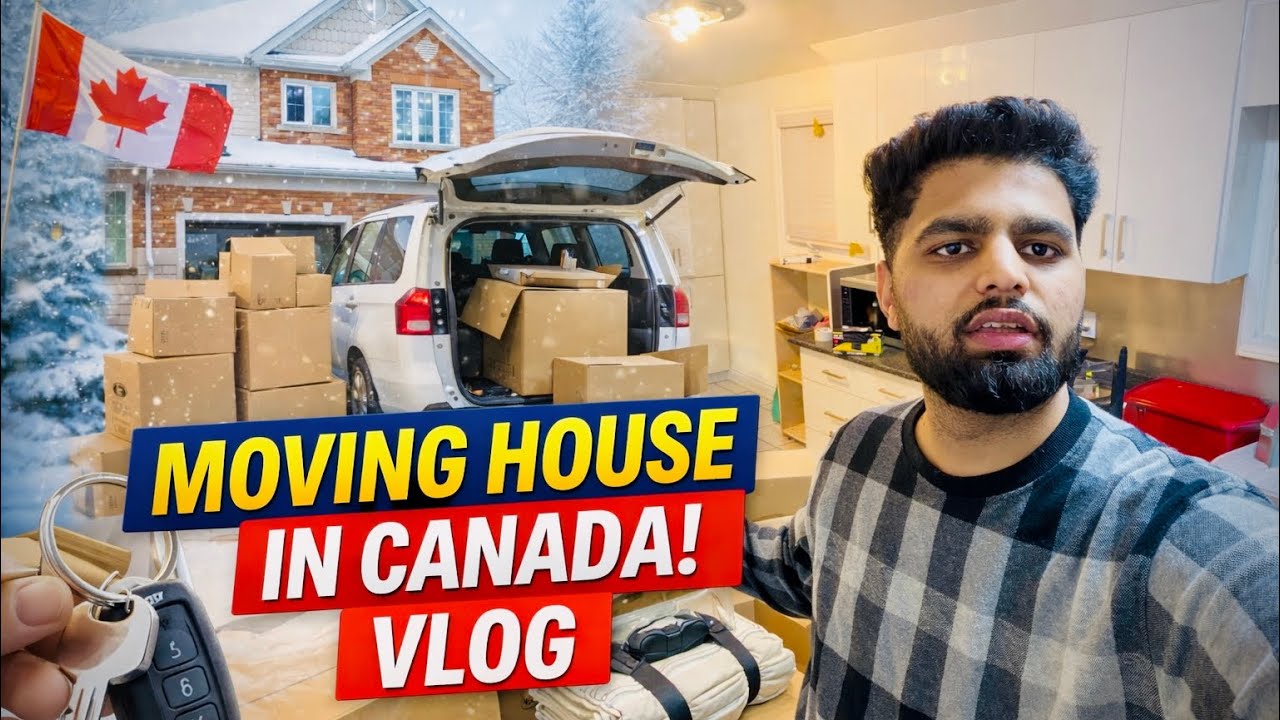 Moving in Canada (Part-1)🇨🇦#canadavlog #struggle #work 