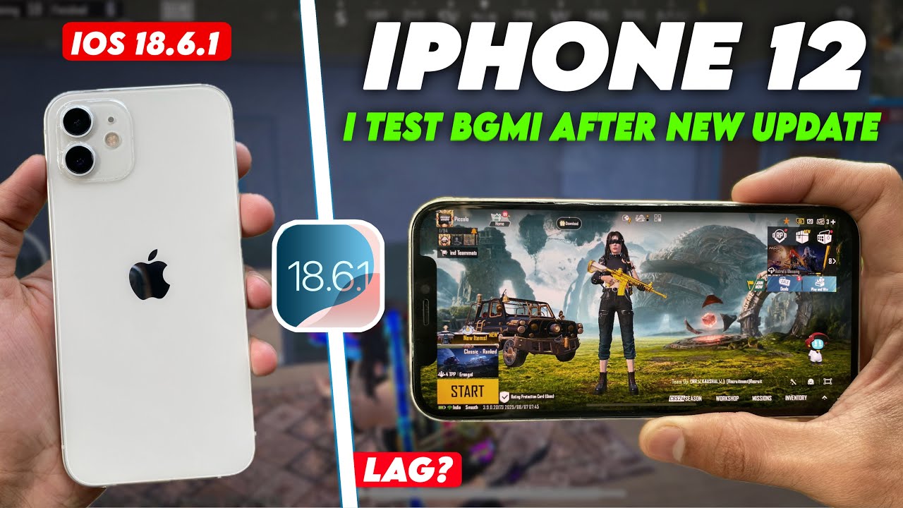 iPhone 12 BGMI Test on iOS 18.6.1 – Smooth or Laggy? 🔥 |  Gaming Performance Review