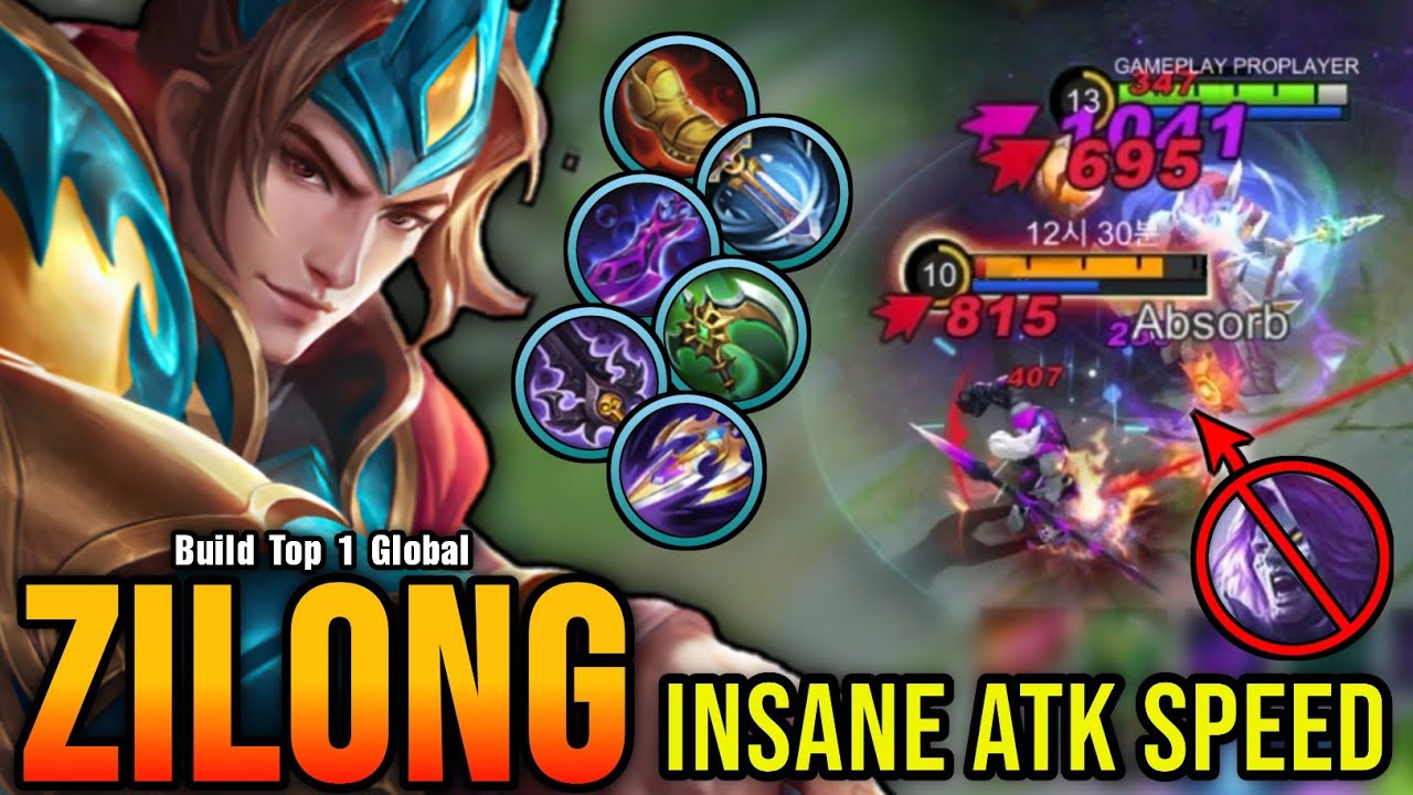 19 Kills!! Zilong Insane Attack Speed Build - Build Top 1 Global Zilong ~ MLBB