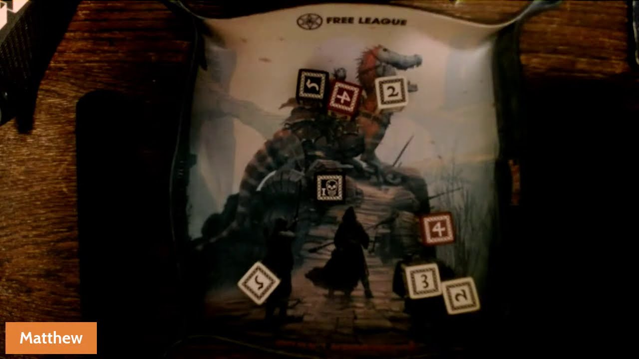 Rolling dice in Forbidden Lands