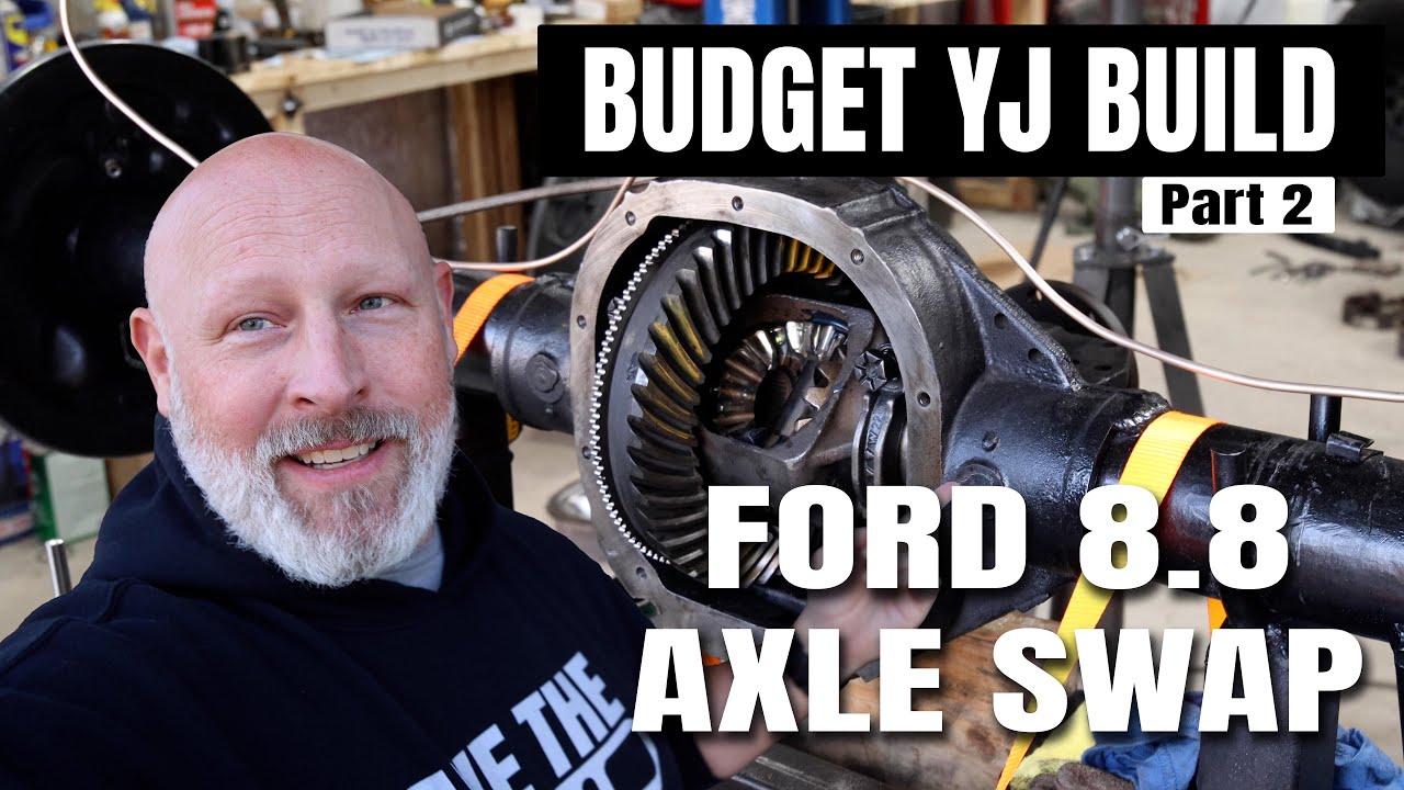 Ford 8.8 Axle Swap, boomerang shackles and skid plate - Budget YJ Build Part 2