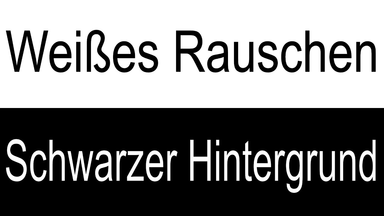 10 Stunden White Noise wei&szlig;es Rauschen schwarzer Hintergrund zur vollst&auml;ndigen Entspannung