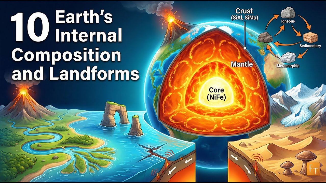 Standard 7 - Social Science – Chapter 10-Earth's Internal Composition and Landforms (English Medium)