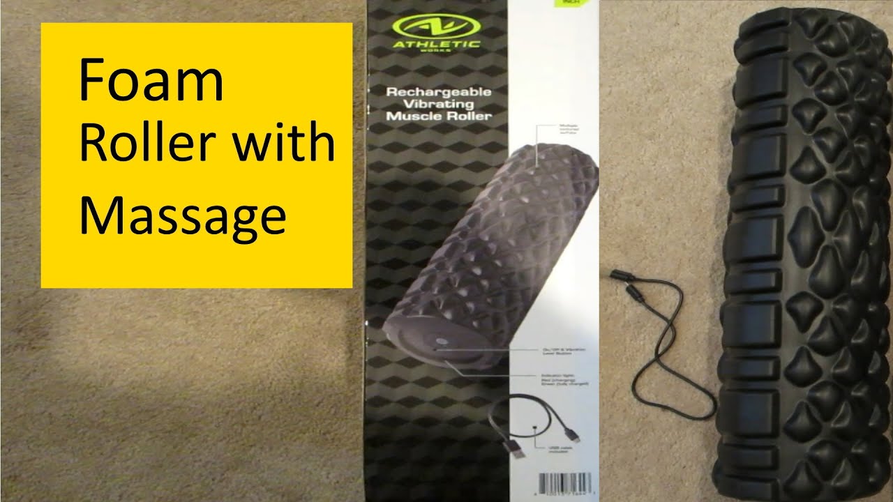 Athletic Works Rechargeable Vibrating Muscle Roller Foam Roller