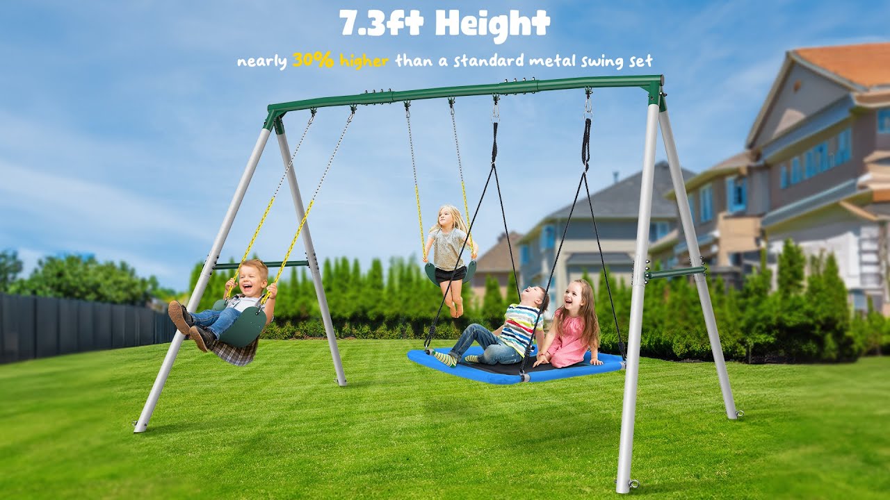 How to assemble Hapfan 7.3ft tall swing set -AB0402C?