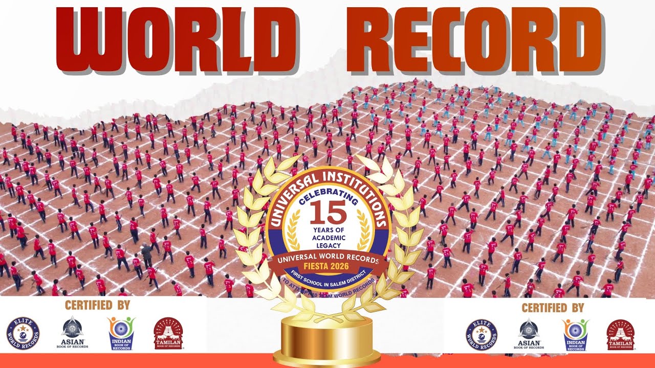 🎉 HISTORIC WORLD RECORD! | 🏆 BROOM DANCE 📵DIGITAL DETOX PLEDGE | UNIVERSAL INSTITUTIONS IDAPPADI 