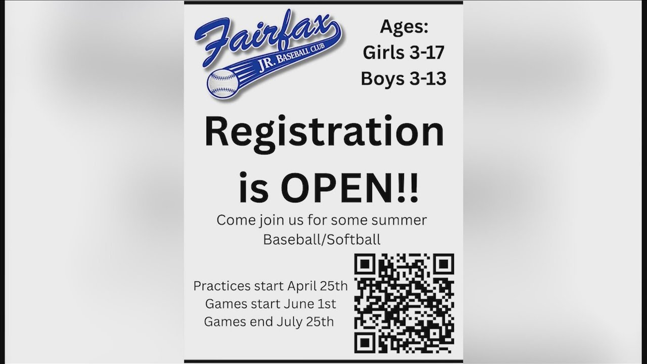 Summer baseball registration open now for Fairfax Jr. Baseball Club