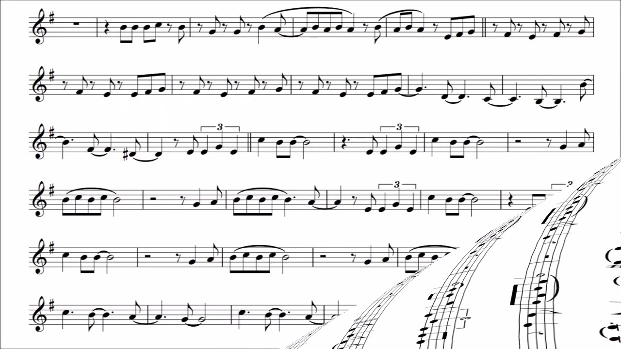 Trumpet Play-along - Locked Out Of Heaven - Bruno Mars - with sheet music