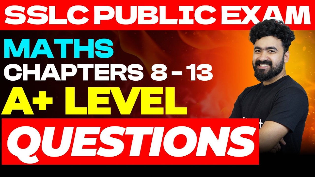 SSLC Public Exam Maths Chapters 8 - 13  | A+ Level Questions | Eduport SSLC