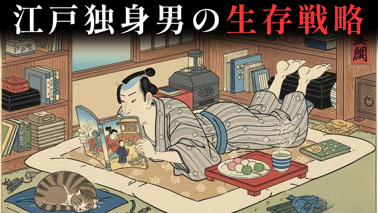 【秘密】寿命四十年の江戸時代。三十歳独身男が「生きるため」に休む一日【江戸時代の庶民】【江戸ログ】
