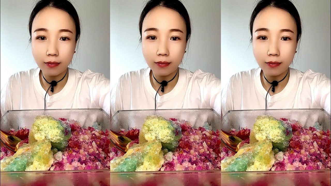QIAN ICE EATING / ASMR SHAVED ICE EATING