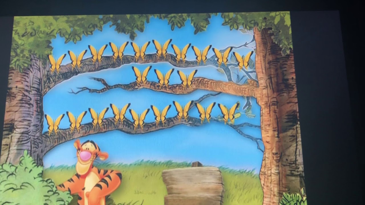 Winnie the Pooh catching butterflies game