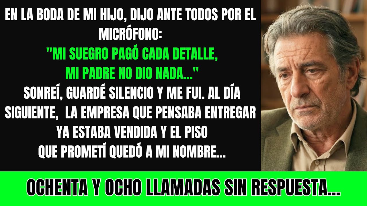 En la boda, mi hijo elogió a su suegro y me dejó en ridículo… mi respuesta lo cambió todo
