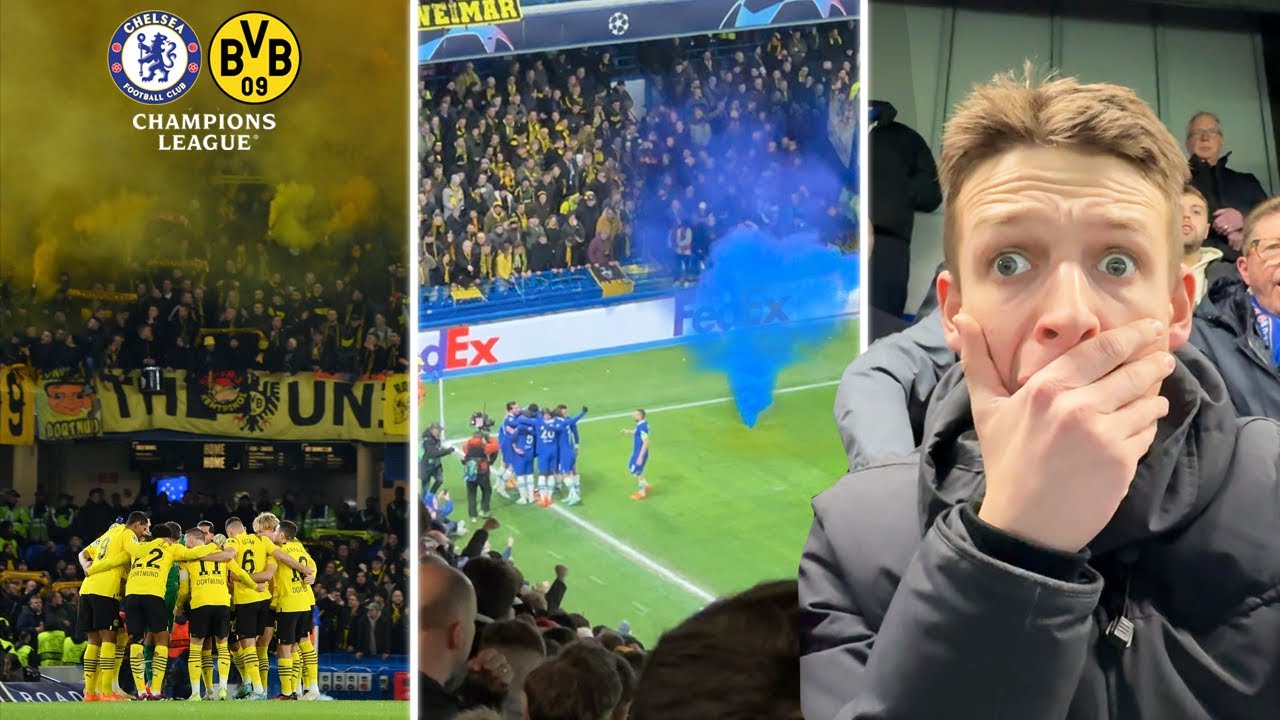 FLARES DELAY KICK-OFF as CHELSEA KNOCK DORTMUND OUT