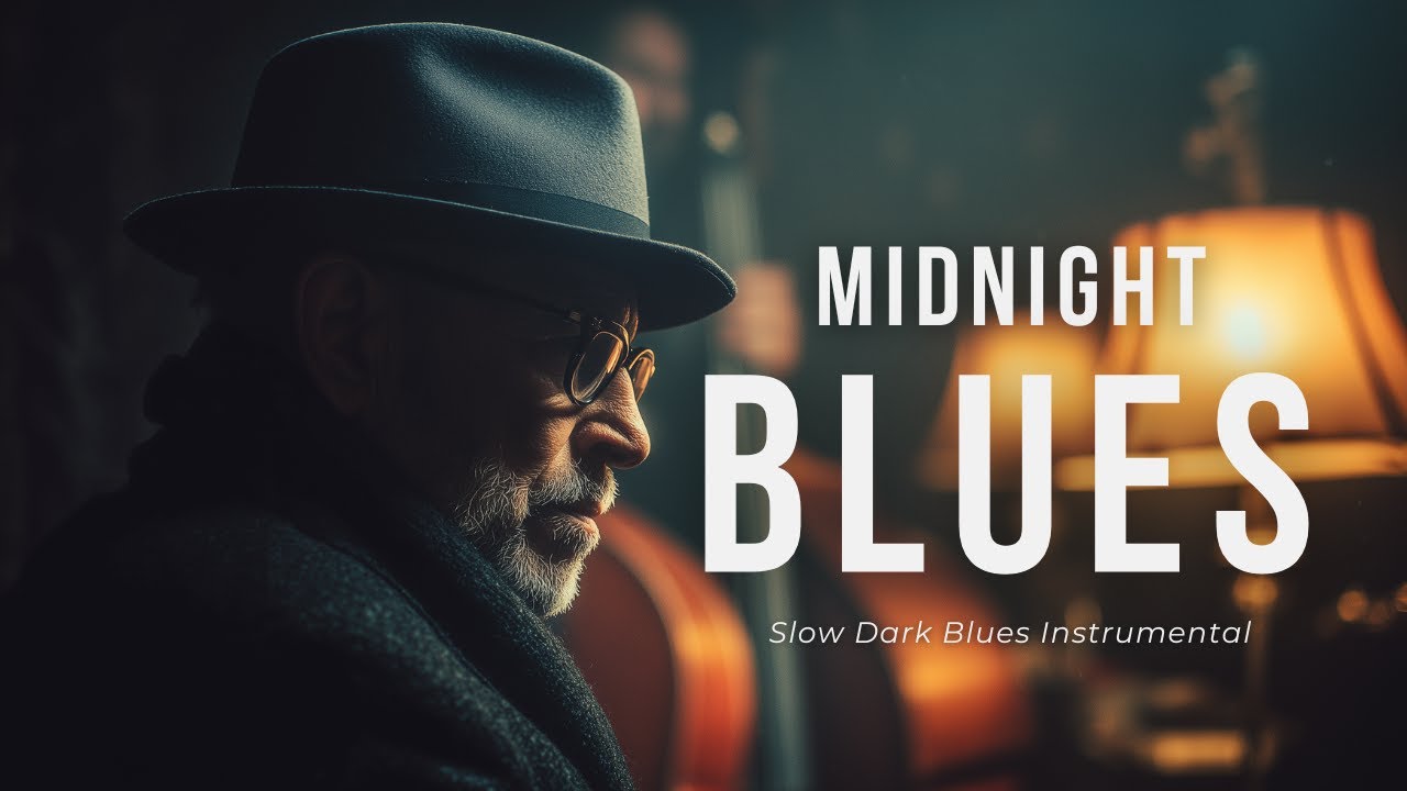 Slow Dark Blues Instrumental | Relaxing Blues Music for Focus & Work - Midnight Blues