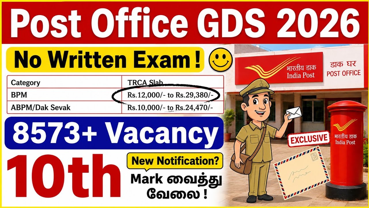 Post Office GDS Schedule-II Notification? | Post Office Jobs 2026 | Jobs for you tamizha 