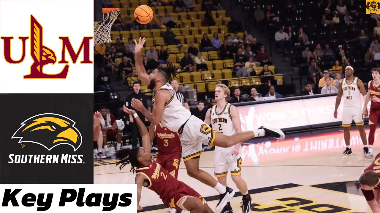 Southern Miss MBB Key Plays vs ULM | 2025-26 College Basketball |