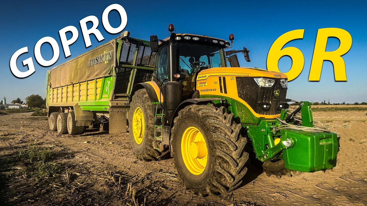 GOPRO/Pov - Siláž 🌽 John Deere 6250R + Joskin Silo-Space