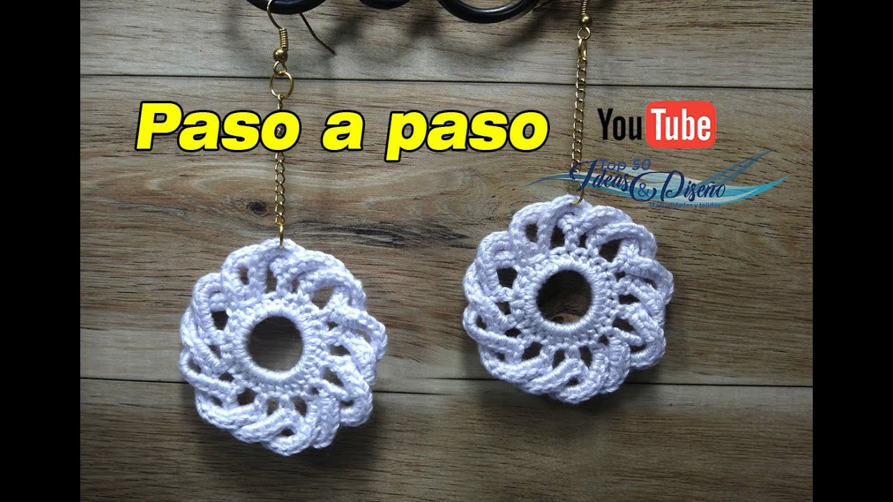Tutorial Aretes crochet entrelazados, muy faciles de hacer!!