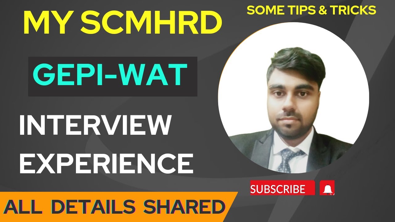 MY SCMHRD GEPI-WAT EXPERIENCE #mbainterview #mbacolleges #mbaexams #mbaadmissions @namansethi07