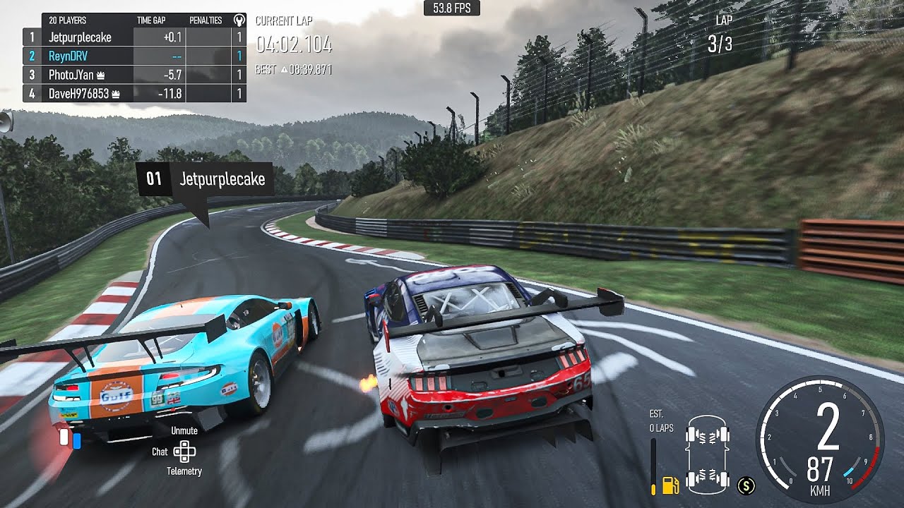 A Tense and Challenging Race in the Ford Mustang GT3 at the Nordschleife (Forza Motorsport)