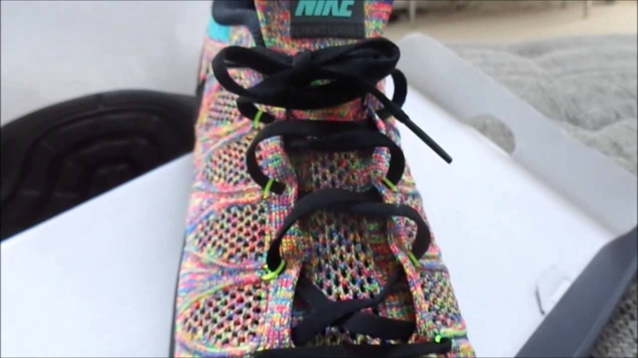 Nike Flyknit Lunar 2 Multicolor On-feet review Nike ID Sneaker Unboxing