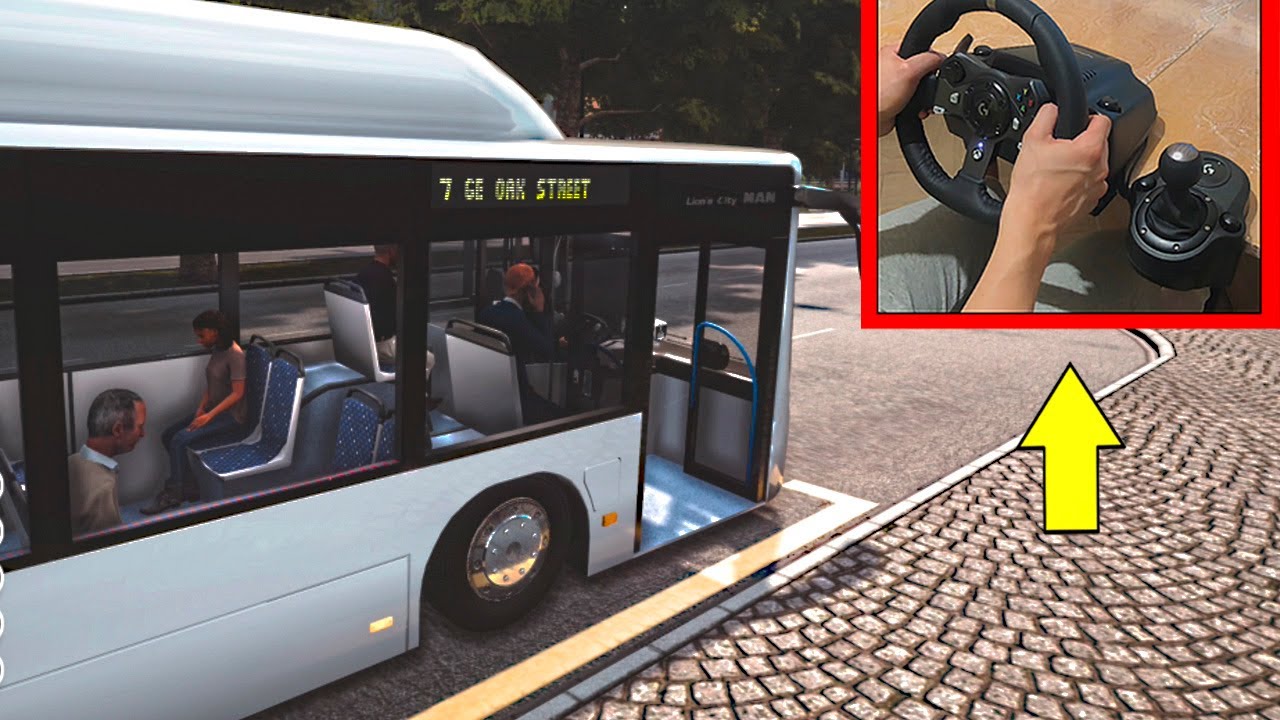 Bus Simulator Steering Wheel Gameplay | Logitech G920