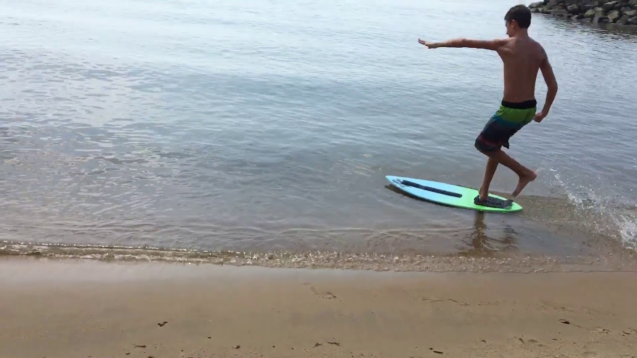 360 Shuv-it on a Skimboard