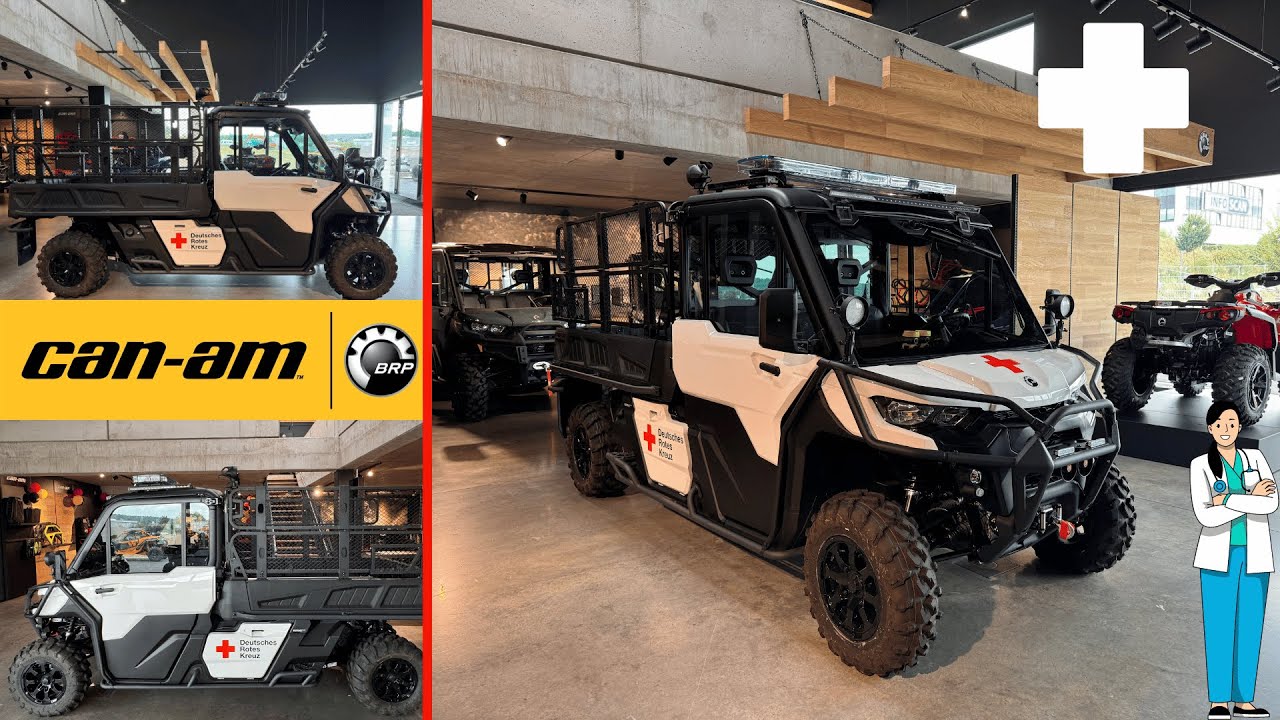 DRK Can Am Traxter Pro XU HD10 2024 mit Großem Umbau, & Blaulicht Präsentation BRP Einsatzfahrzeug