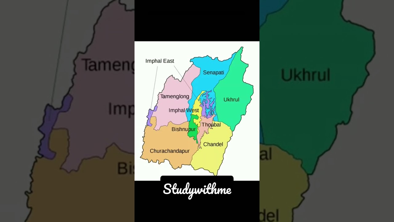 Map of Manipur Indian State #shorts