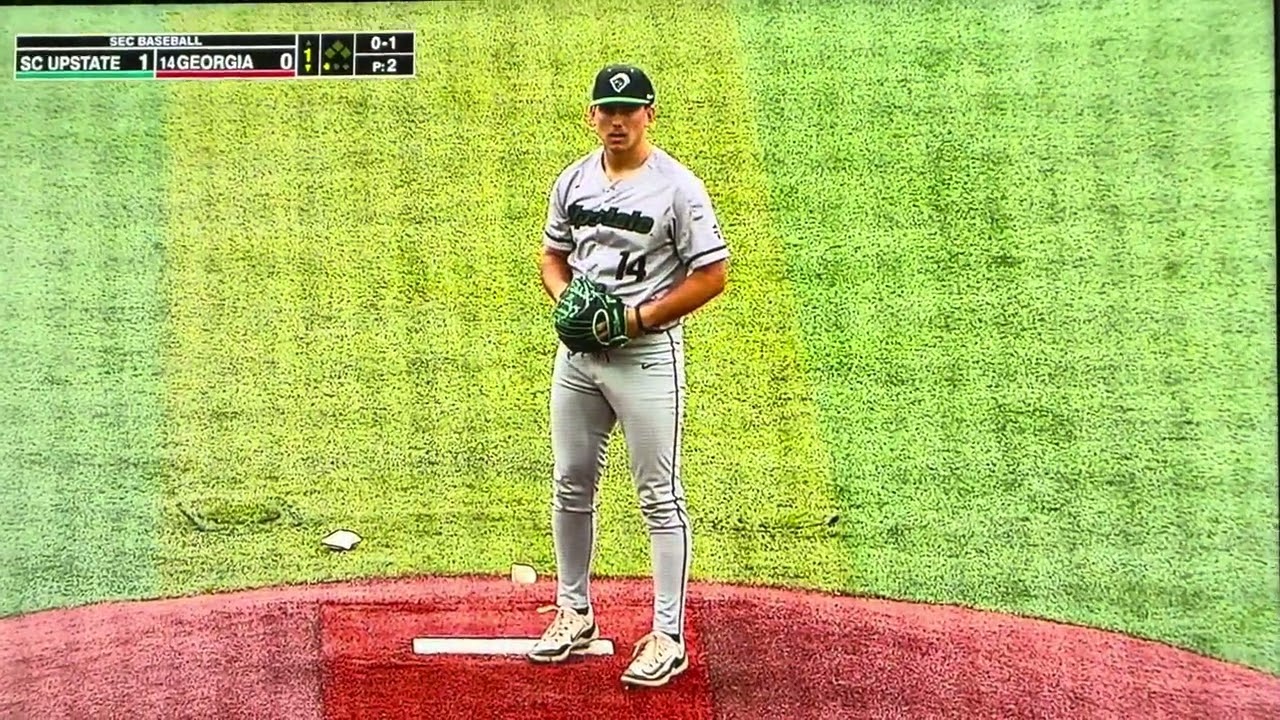 Watching the Georgia baseball game 