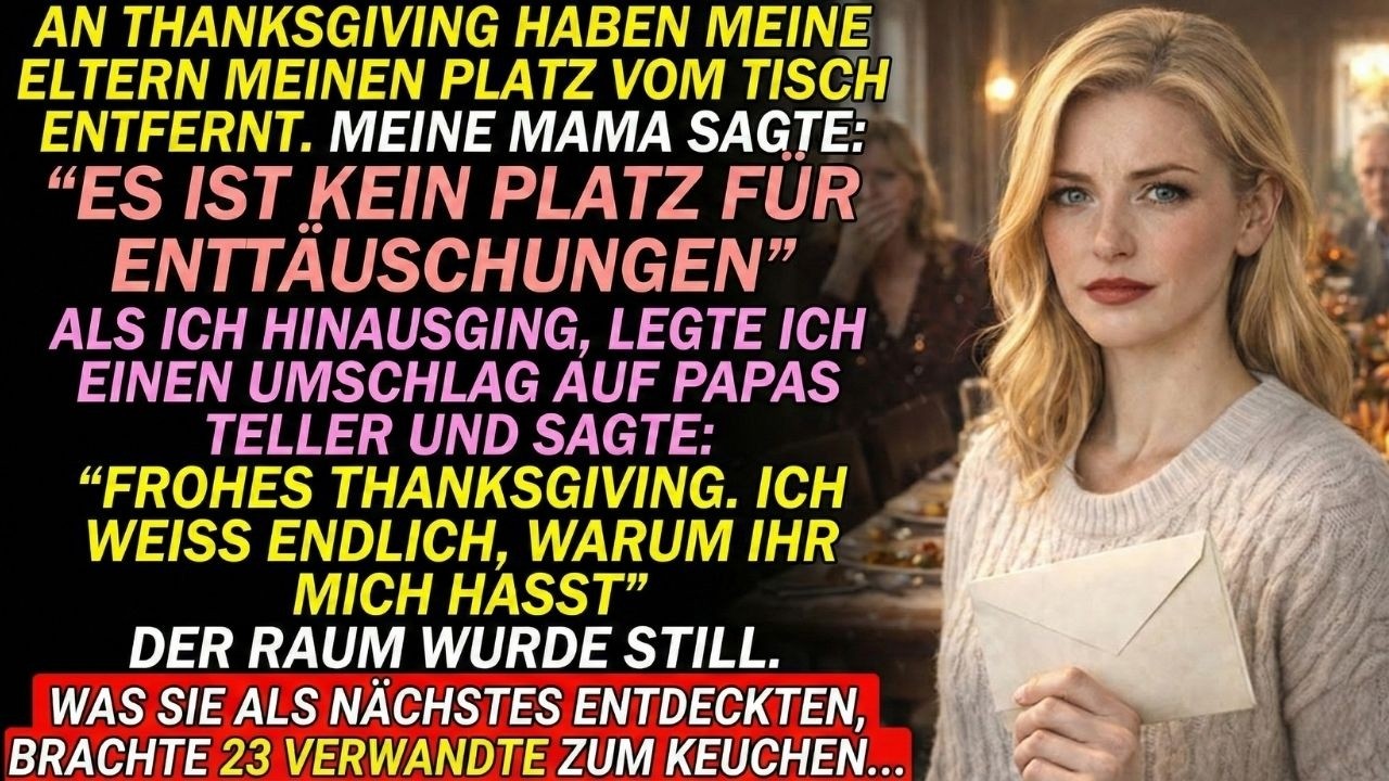 „Kein Platz für Enttäuschungen“ – meine Eltern entfernten meinen Stuhl beim Familienessen