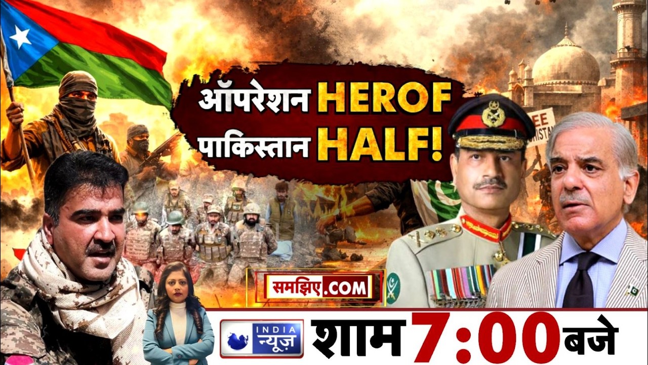 Samjhiye.Com Live: बलूचिस्तान में फिर भड़की आग! पाकिस्तान के लिए बड़ा संकट? | India News