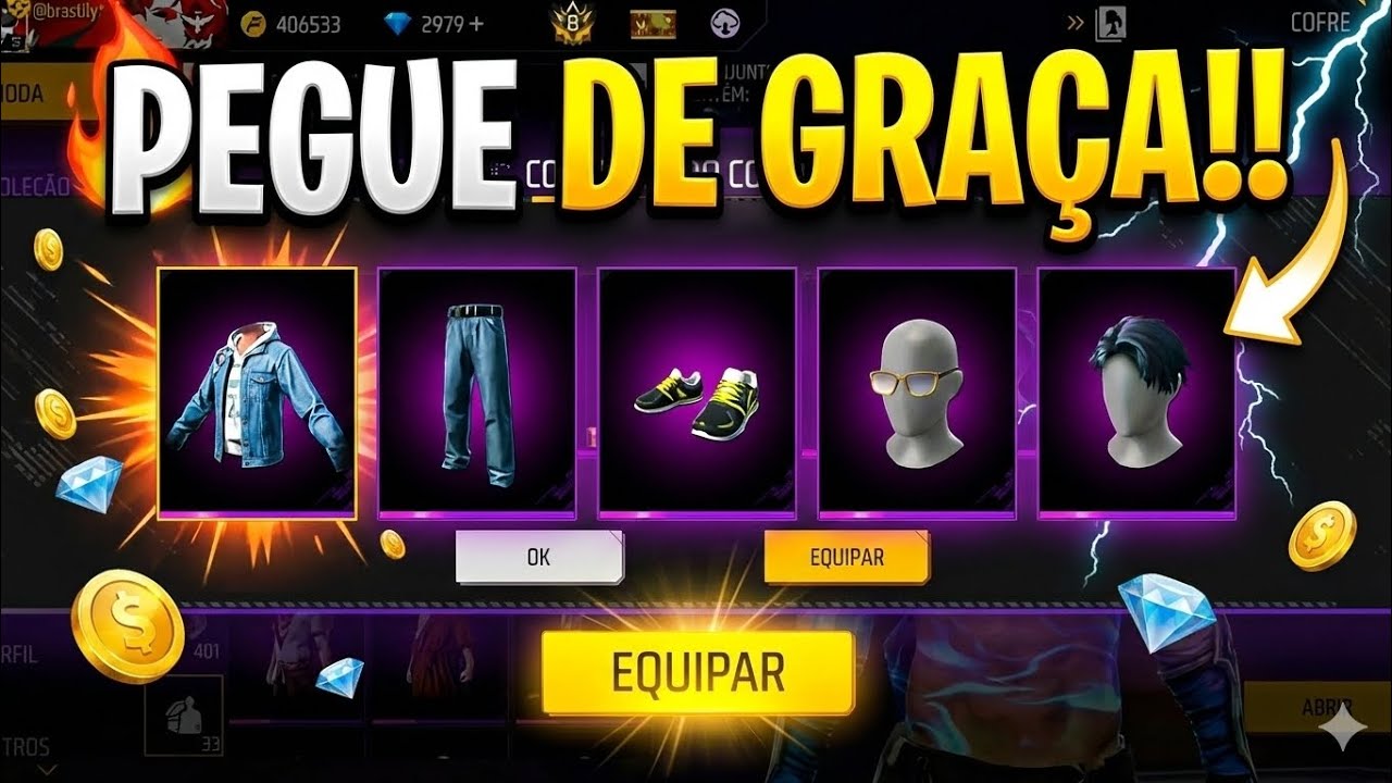 Como coletar 2 skins de graça no freefire 