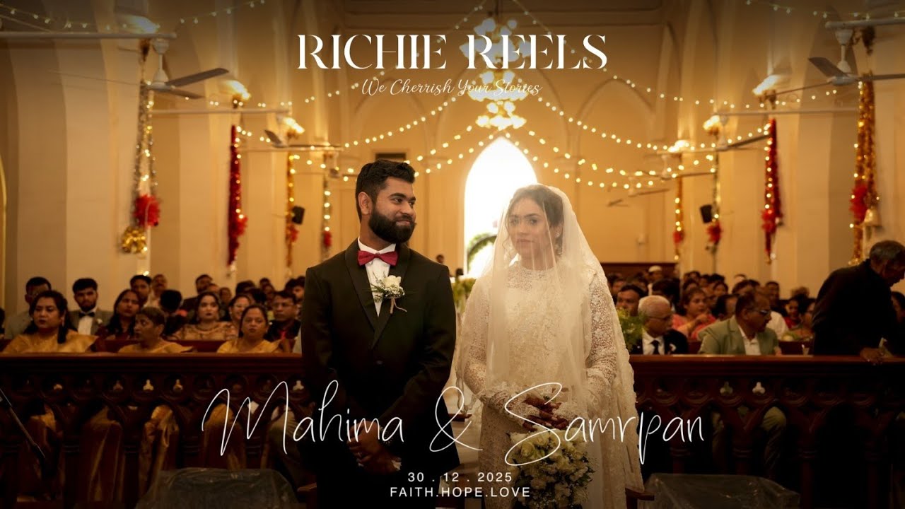 Beautiful Christian Church Wedding | Mahima & Samrpan | Cinematic | 4K | Richie Reels